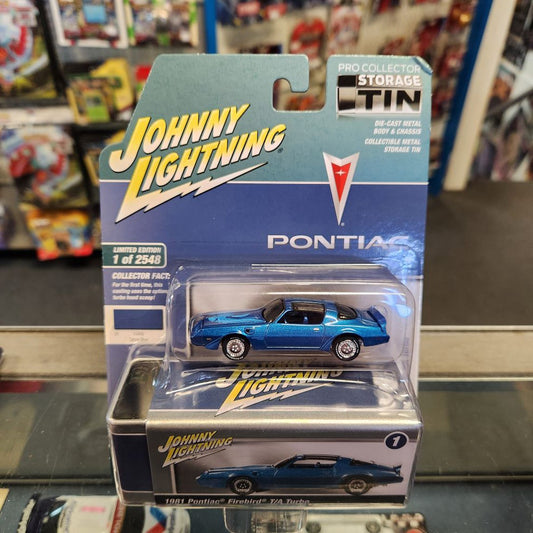 Johnny Lightning - 2023 Collector Tin R2 Vers. A - 1981 Pontiac Firebird T/A Turbo - Tahoe Blue