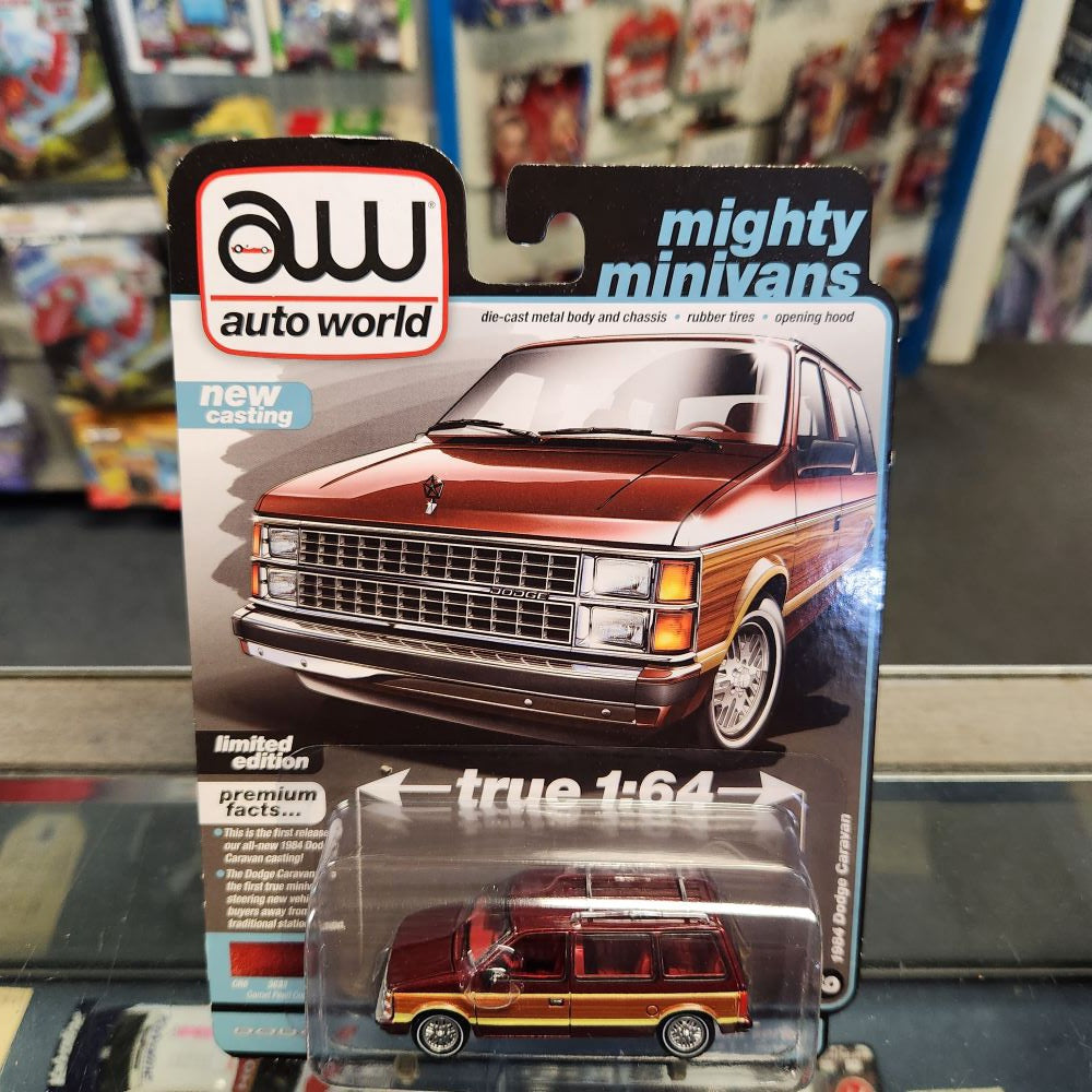 Auto World - 2023 R1 Vers. B Premium Series - 1984 Dodge Caravan - Garnet Pearl