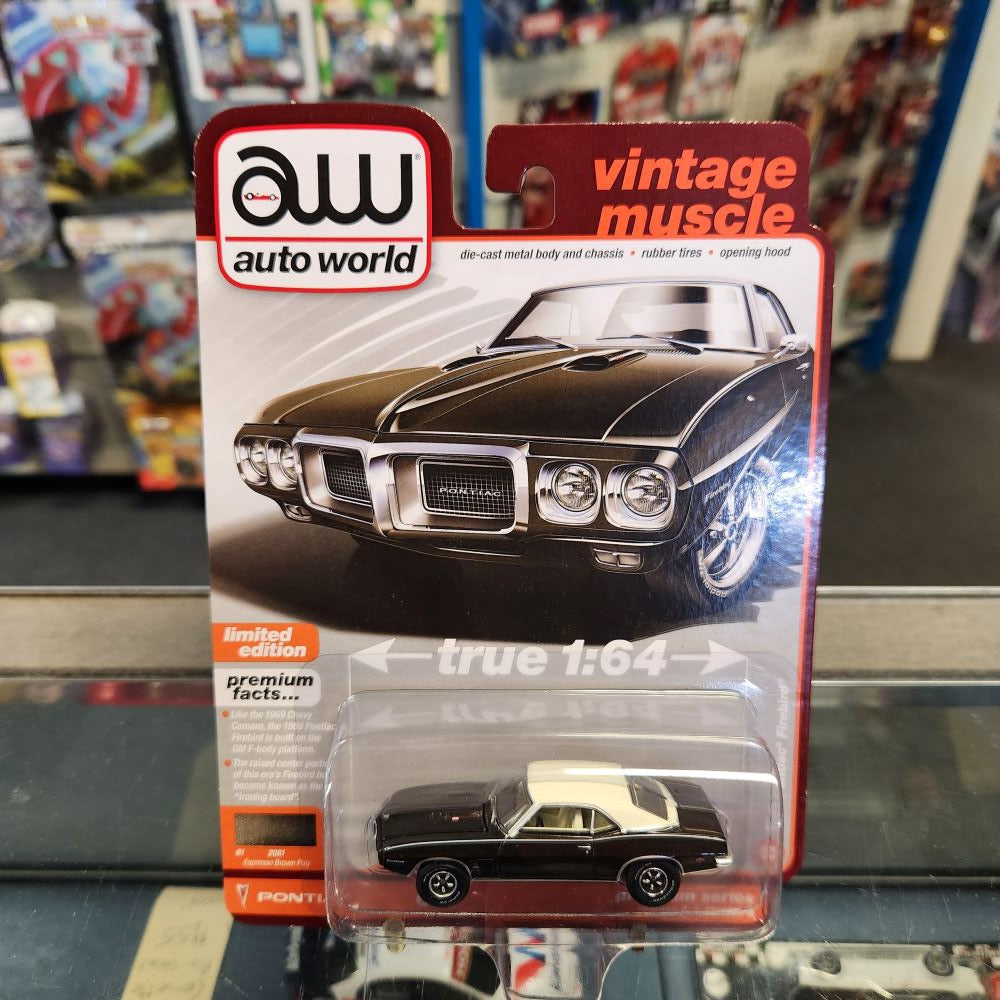 Auto World - 2023 R2 Vers. A Premium Series - 1969 Pontiac Firebird - Espresso Brown