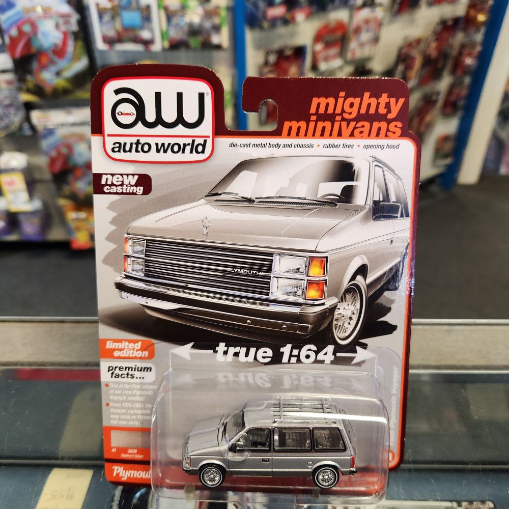 Auto World - 2023 R2 Vers. A Premium Series - 1985 Plymouth Voyager - Radiant Silver