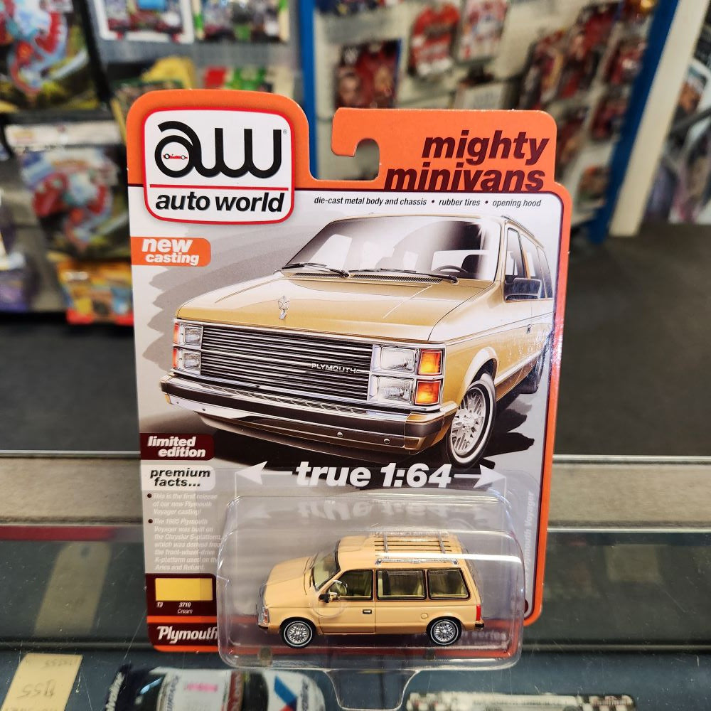 Auto World - 2023 R2 Vers. B Premium Series - 1985 Plymouth Voyager - Cream