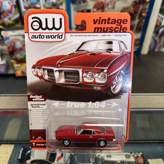 Auto World - 2023 R2 Vers. B Premium Series - 1969 Pontiac Firebird - Matador Red