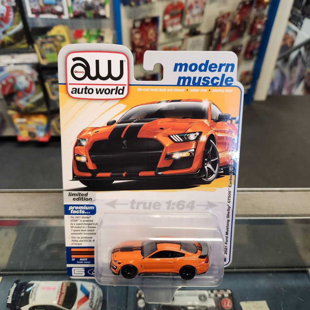 Auto World - 2023 R3 Vers. B Premium Series - 2021 Ford Mustang Shelby GT500 - Twister Orange