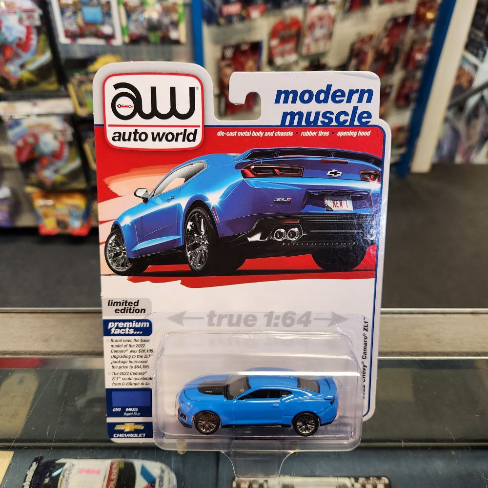 Auto World - 2023 R3 Vers. B Premium Series - 2022 Chevy Camaro ZL1 - Rapid Blue