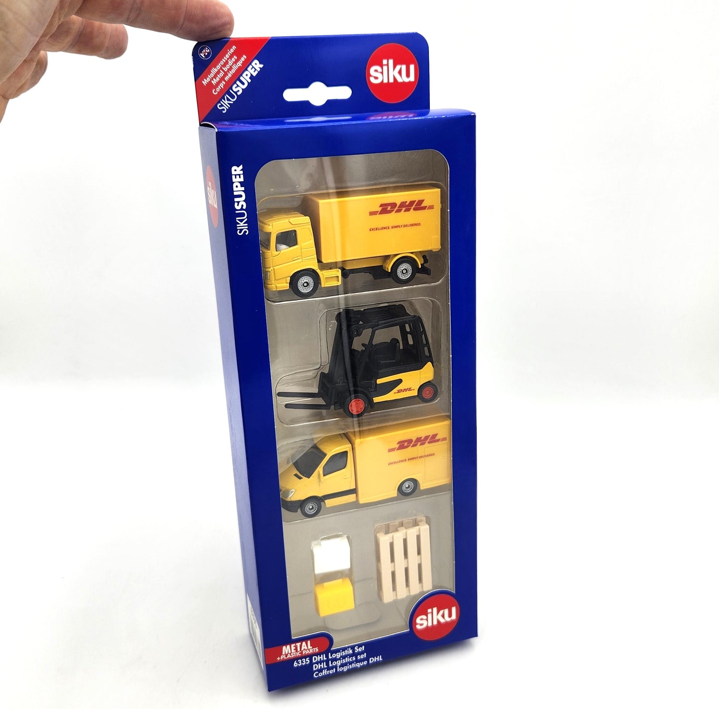 Siku - DHL Logistics Gift Play Set - Set of 3 Vehicles + Accessories