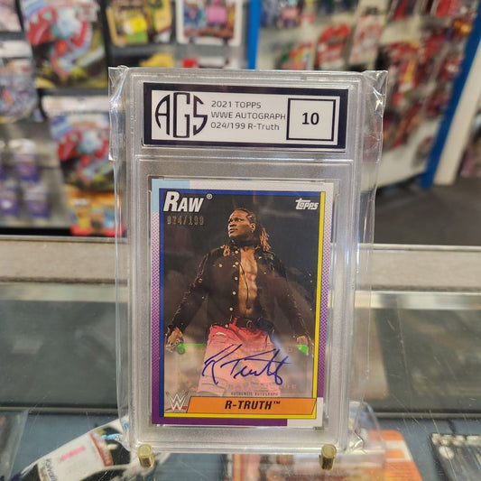 Graded Card - 2021 Topps WWE Autograph 024/199 R-Truth