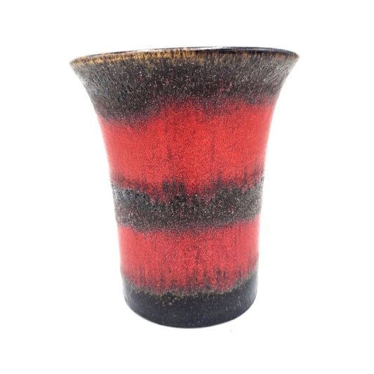 West German 218-13 Vase (Red/Brown) - 13cm