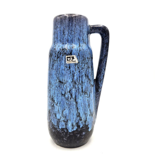 West German 275-20 Scheurich Vase (Blue/Black) - 20cm