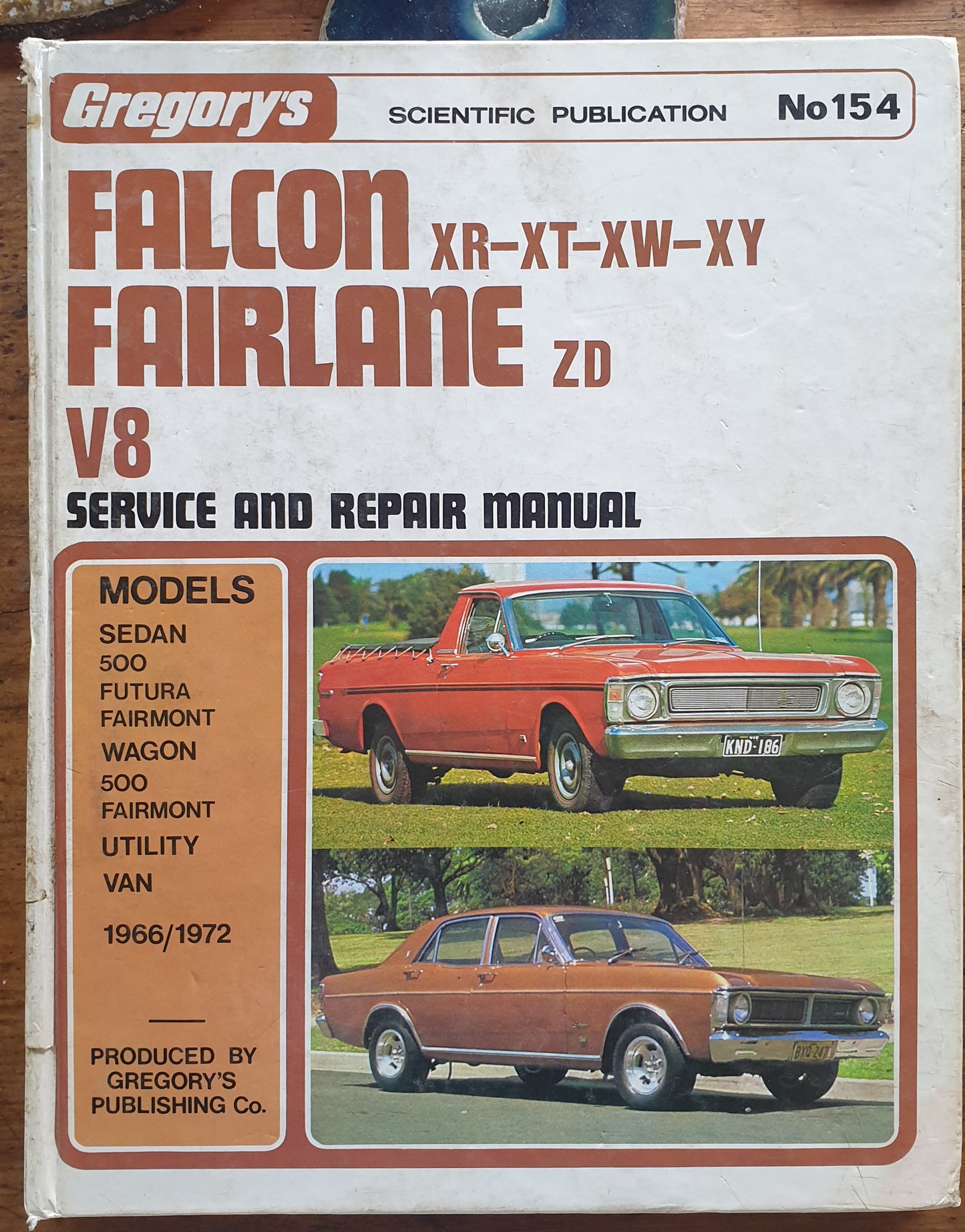 Gregorys No. 154 Falcon Fairlane Service and Repair Manual 272 pages