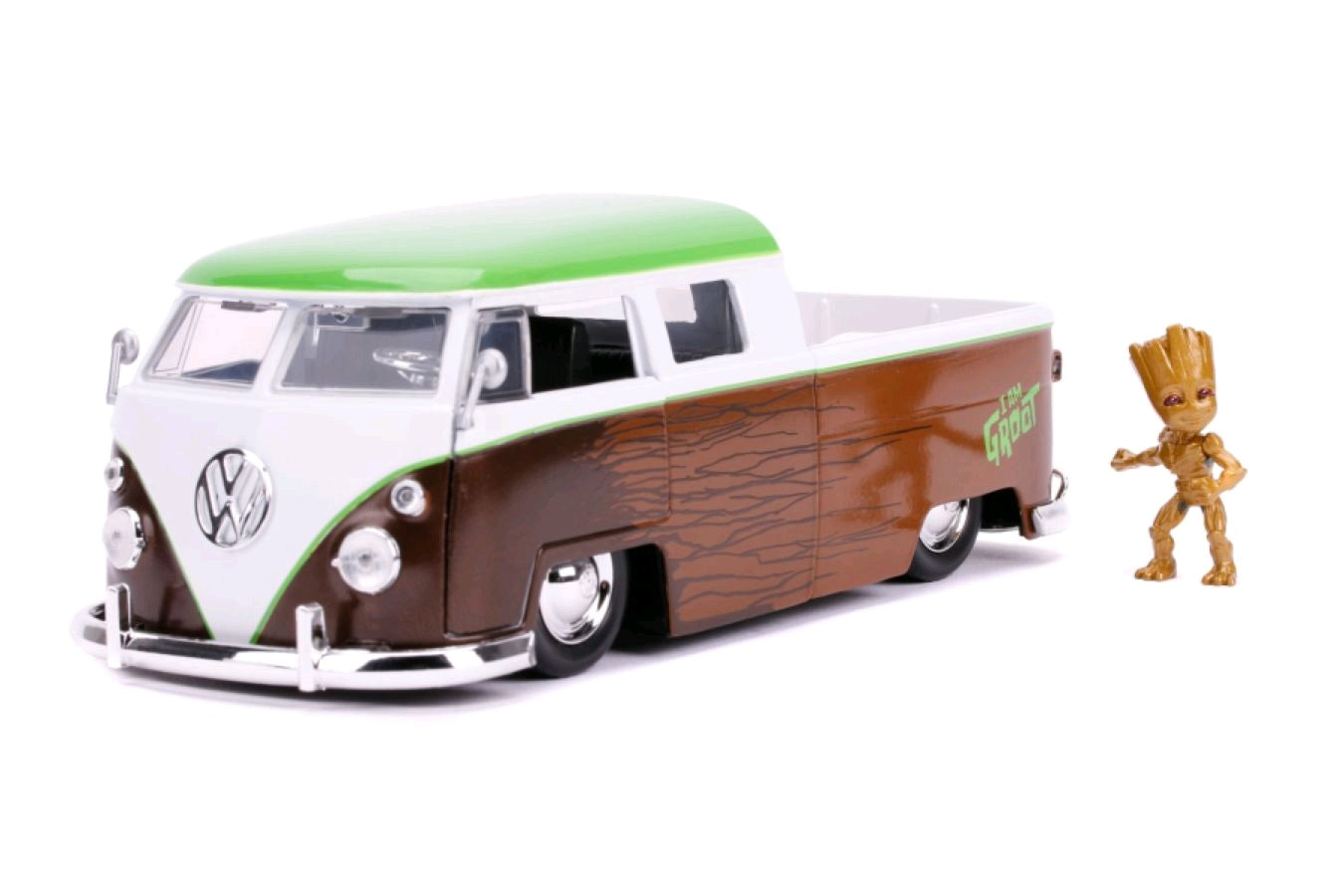 1962 Volkswagon Bus with Groot 1:24 Scale Diecast Car