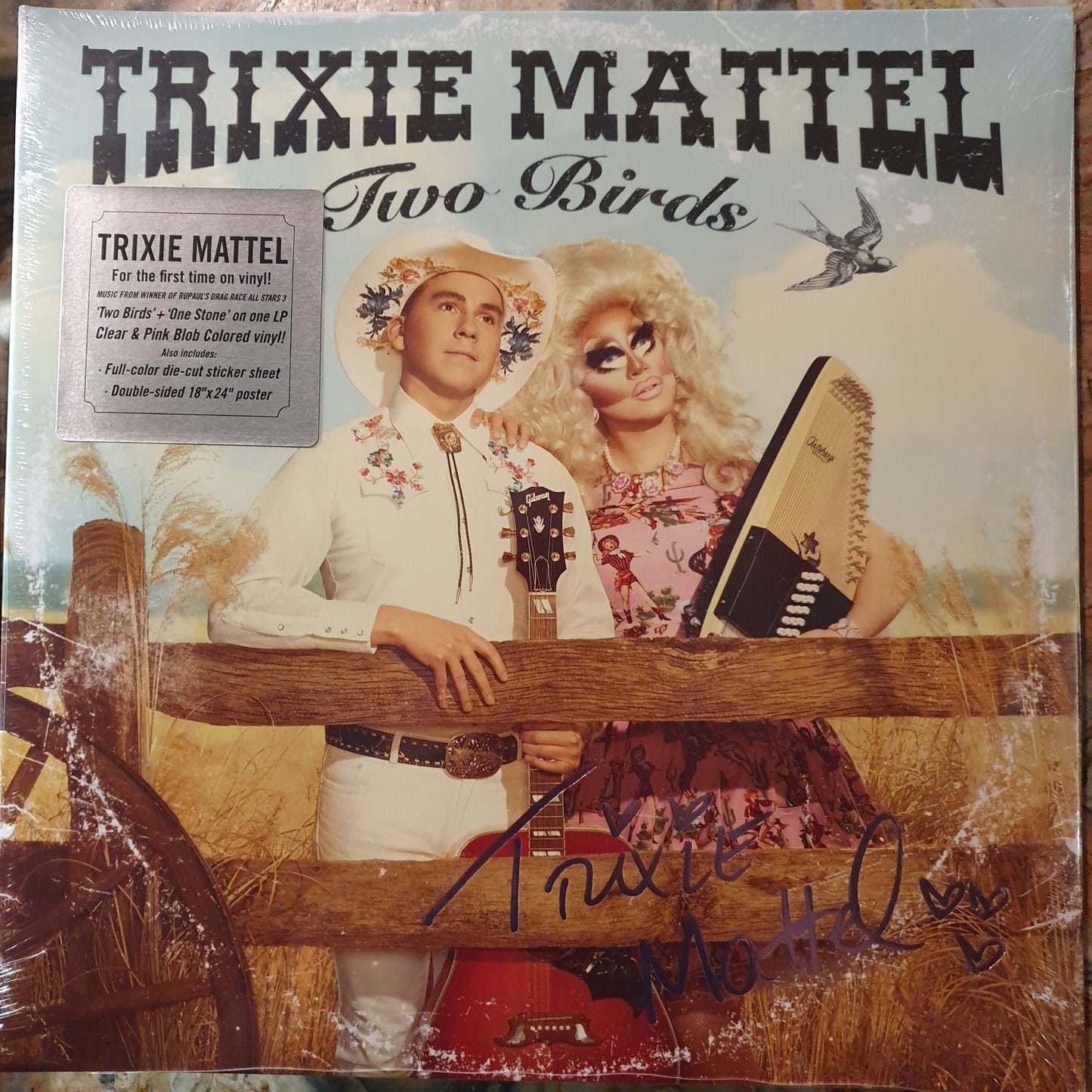 NEW - Trixie Mattel, Two Birds One Stone Clear and Pink Vinyl