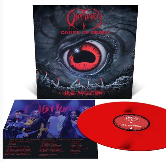 NEW - Obituary, Cause of Death: Live Infection (Blood Red Vinyl) LP