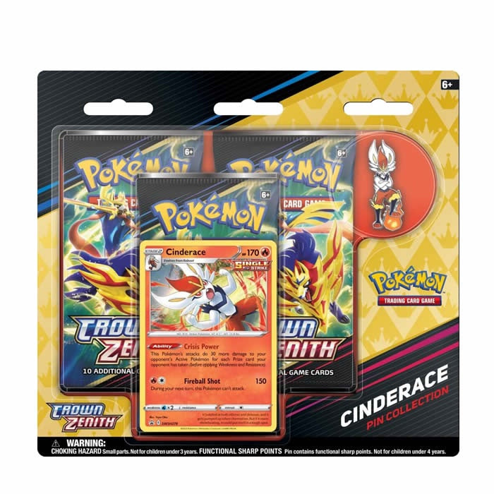 Pokemon TCG: Crown Zenith Pin Collection - Cinderace – Relove Oxley ...