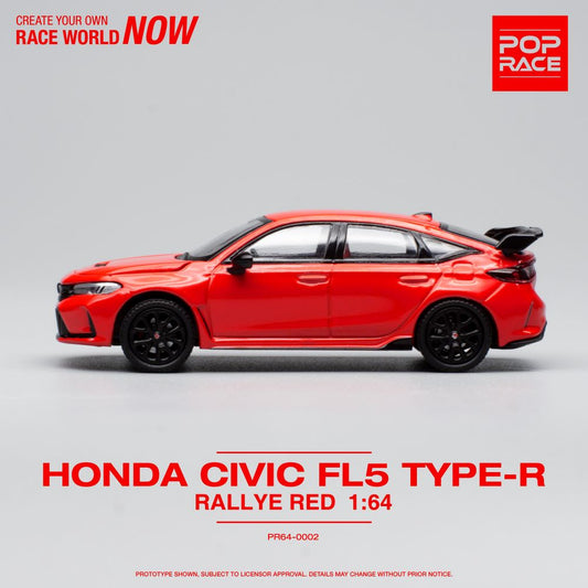 Pop Race - Honda Civic FL5 Type-R Rallye Red - 1:64 Scale