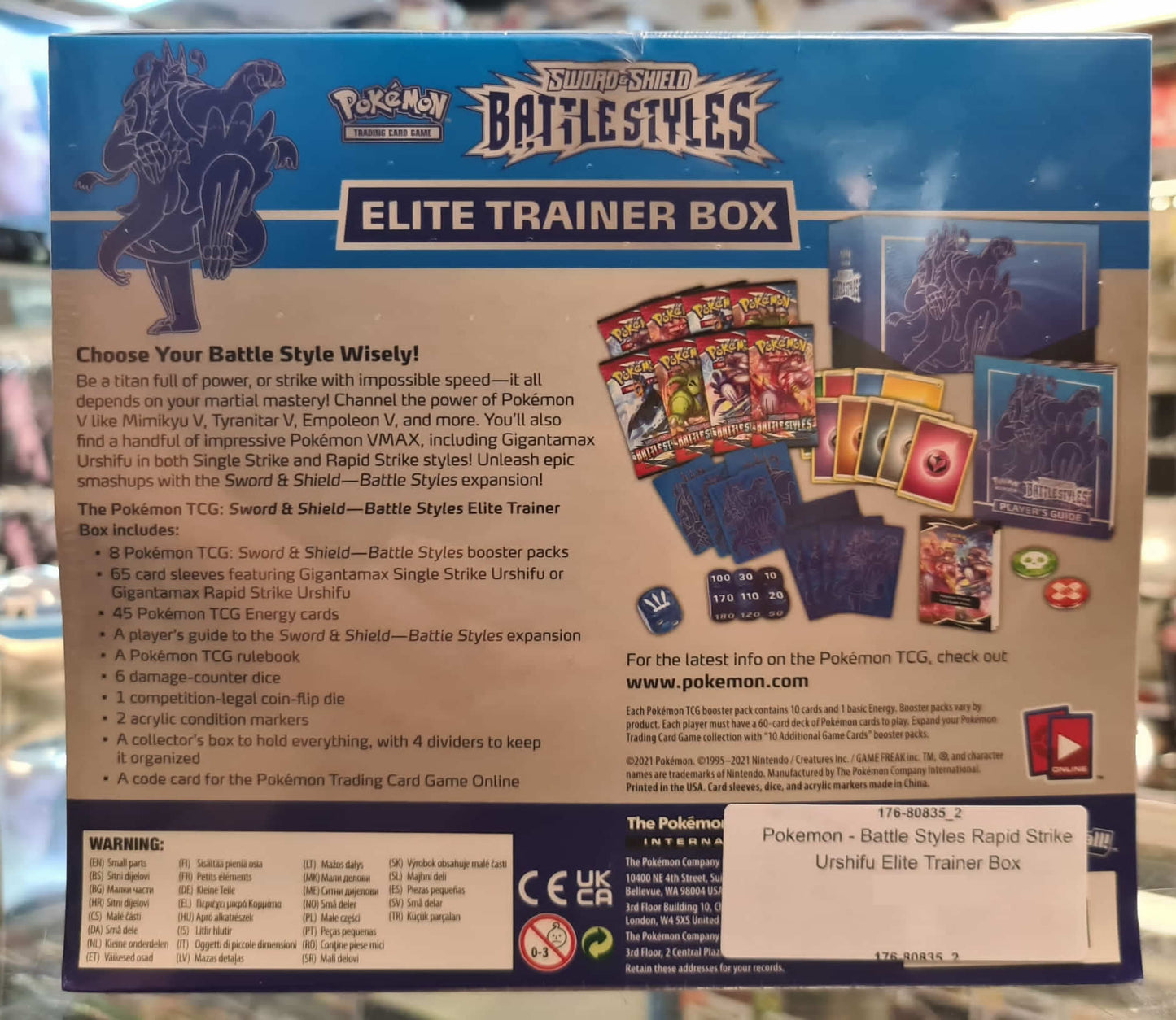 Pokemon TCG: Battle Styles Rapid Strike Urshifu Elite Trainer Box