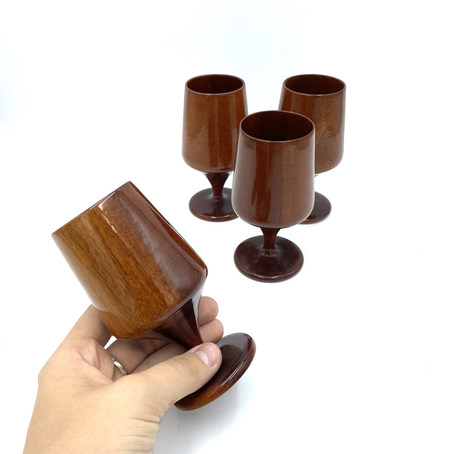 Set of 4 Rosewood Goblets - 11cm