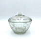 Glass Ribbed Sugar Dish with Lid - 10cm