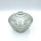 Glass Ribbed Sugar Dish with Lid - 10cm