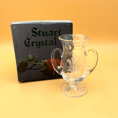 Rare Stuart Crystal Charles and Diana 1981 Wedding Posey Vase - 12cm