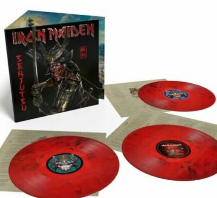 NEW - Iron Maiden, Senjutsu (Red Marbled) 3LP
