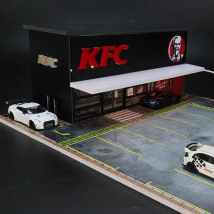 KFC Fast Food Diorama Set - 1:64 Scale