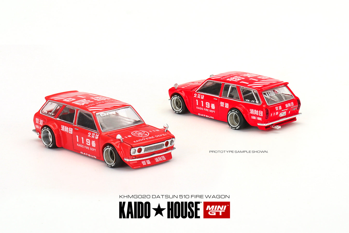 MiniGT - KAIDO Datsun 510 Wagon FIRE V1