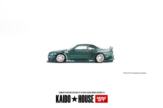 MiniGT - Nissan Skyline GT-R (R34) KAIDO Works GReddy V1