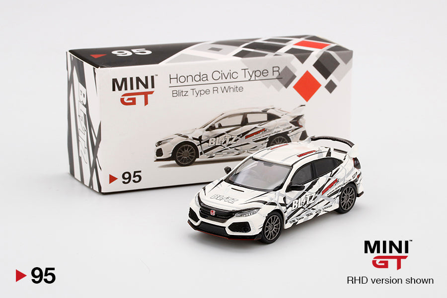 MiniGT - Honda Civic Type R (FK8) Blitz Type R - White - 1:64 Model Car