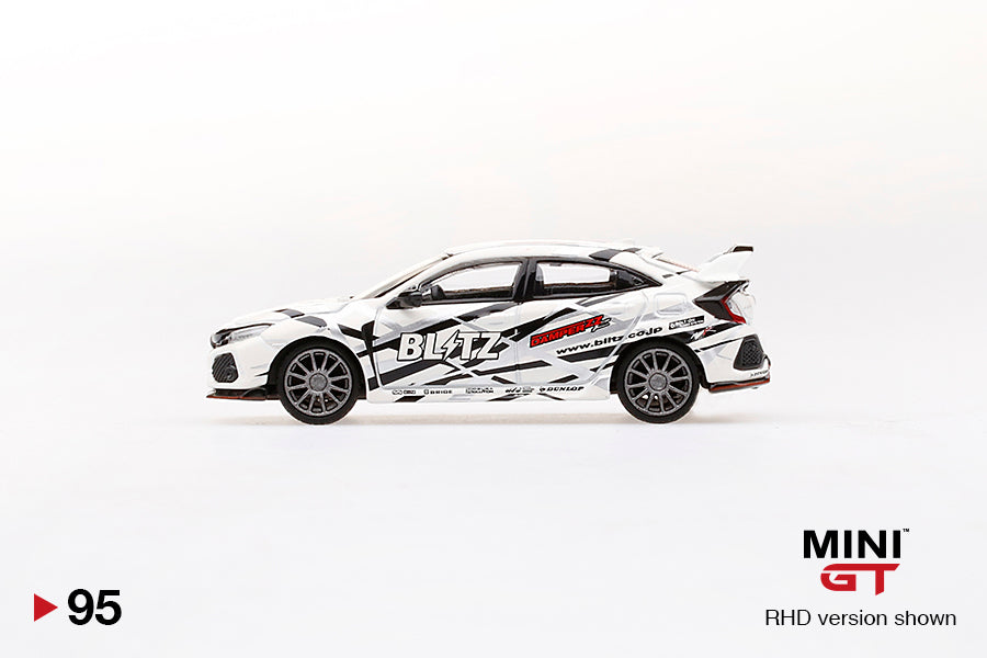 MiniGT - Honda Civic Type R (FK8) Blitz Type R - White - 1:64 Model Car