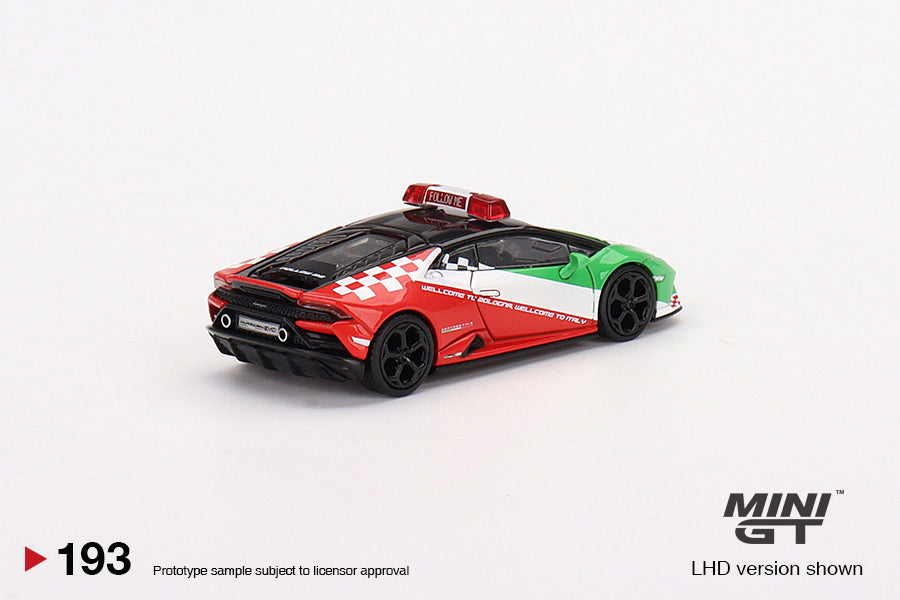 MiniGT - Lamborghini Huracán EVO Bologna Airport 2020 Follow-Me Car