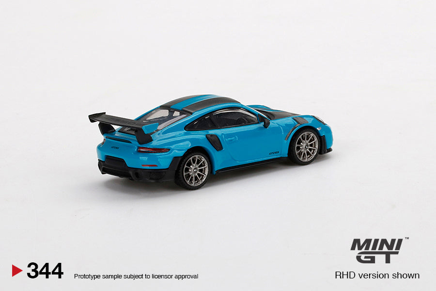 MiniGT - Porsche 911 GT2 RS Weissach Package Miami Blue