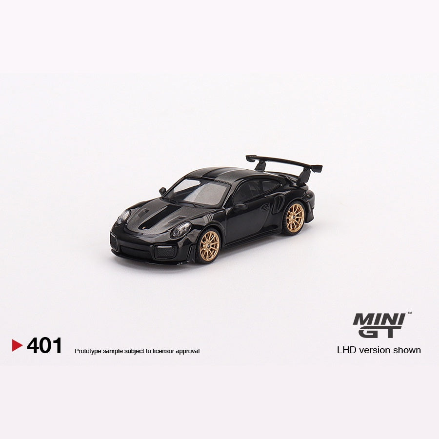 MiniGT - Porsche 911(991) GT2 RS Weissach Package Black 1:64 Scale