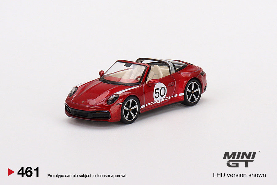 MiniGT - Porsche 911 Targa 4S Heritage Design Edition Cherry Red