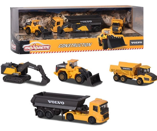 Majorette Gift Box - Volvo Construction - 4 Piece Gift Pack