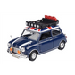 Motormax Morris Mini Cooper w/Rack (Blue) 1:18 Scale