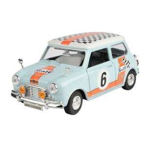 Motormax Morris Mini Cooper 'Gulf' 1:18 Scale