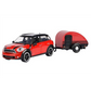 Motormax Mini Cooper S w/Trailer  (Red/Black) 1:24 Scale