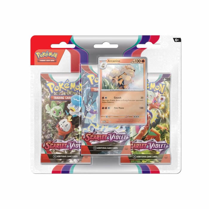 Pokemon TCG: Scarlet & Violet - Three Booster Pack - Arcanine