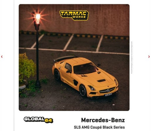 Tarmac Works - Mercedes-Benz SLS AMG Coupe Black Series - Yellow Metallic