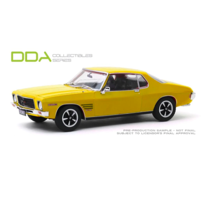 DDA 1972 Holden HQ Monaro Yellow Diecast Car - 1:24 Scale