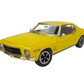 DDA 1972 Holden HQ Monaro Yellow Diecast Car - 1:24 Scale