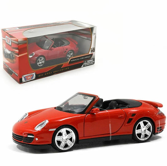 Motormax Porsche 911 Turbo Cabriolet (Red) 1:24 Scale