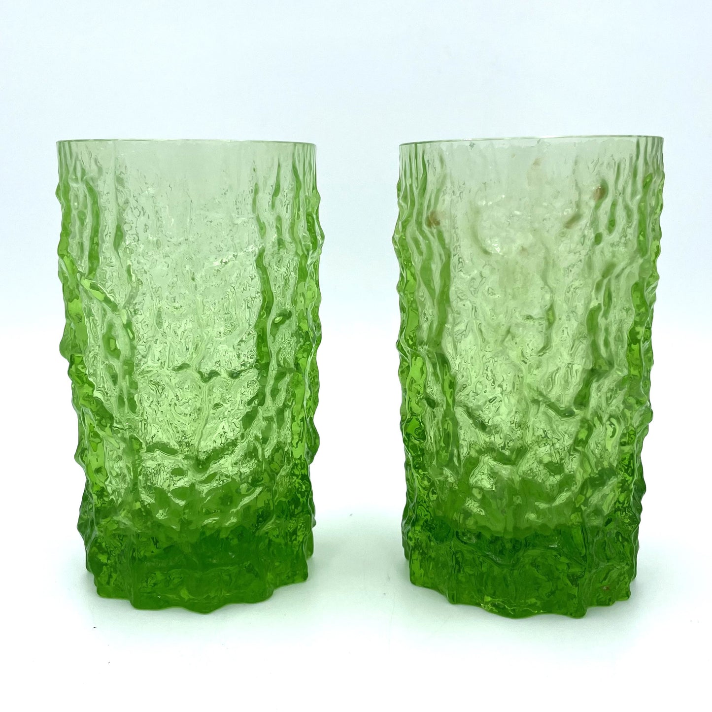Green Whitefriars Drinking Glass / Vase- 13cm