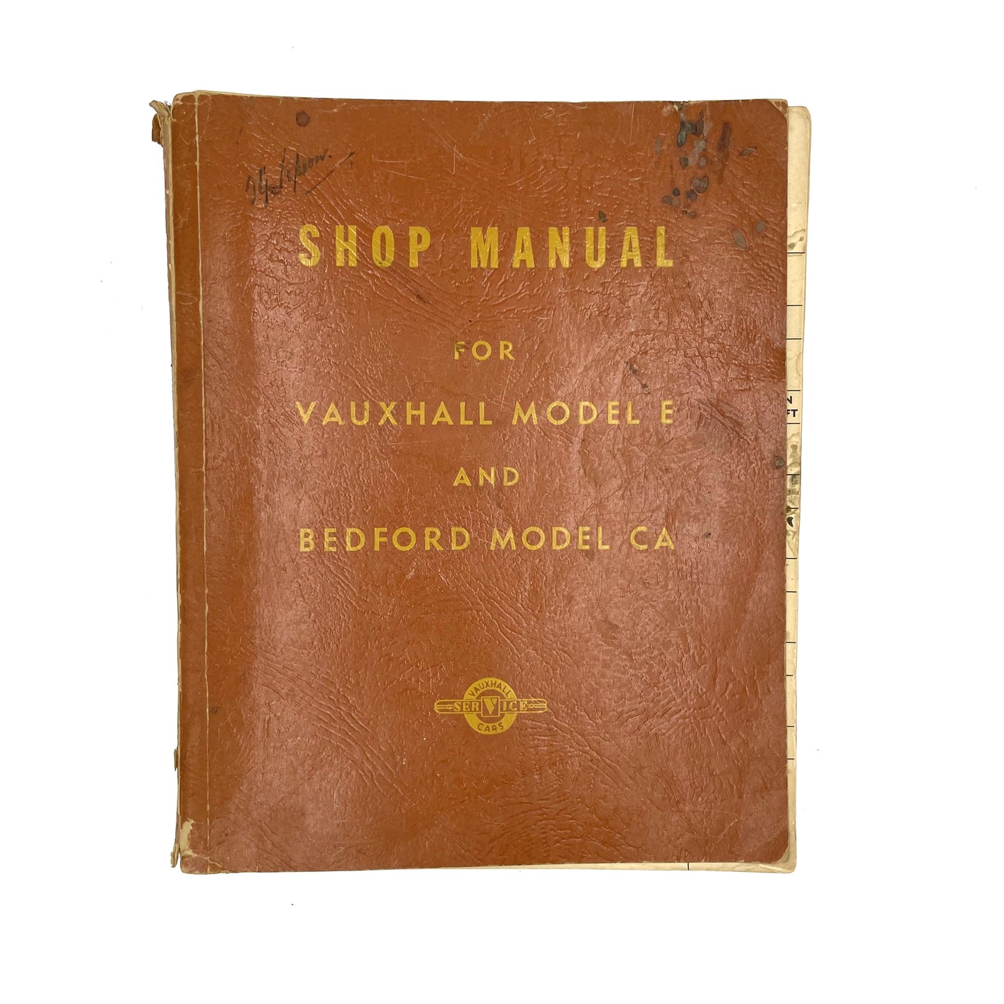 Soft Cover Book - Workshop Manual - 'Vauxhall Service Cars' - 25.5cm