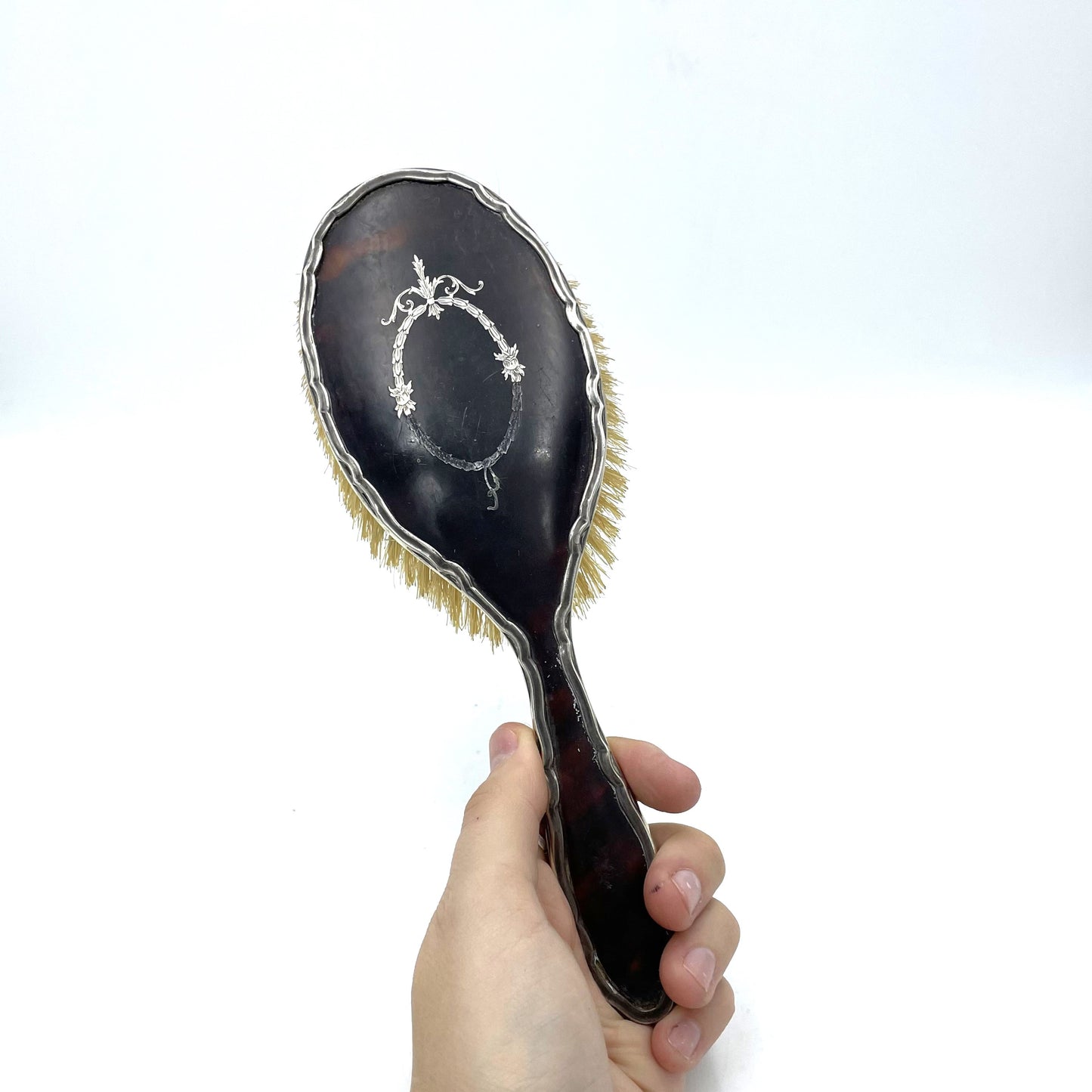 Sterling Silver & Tortoiseshell Brush - 23cm