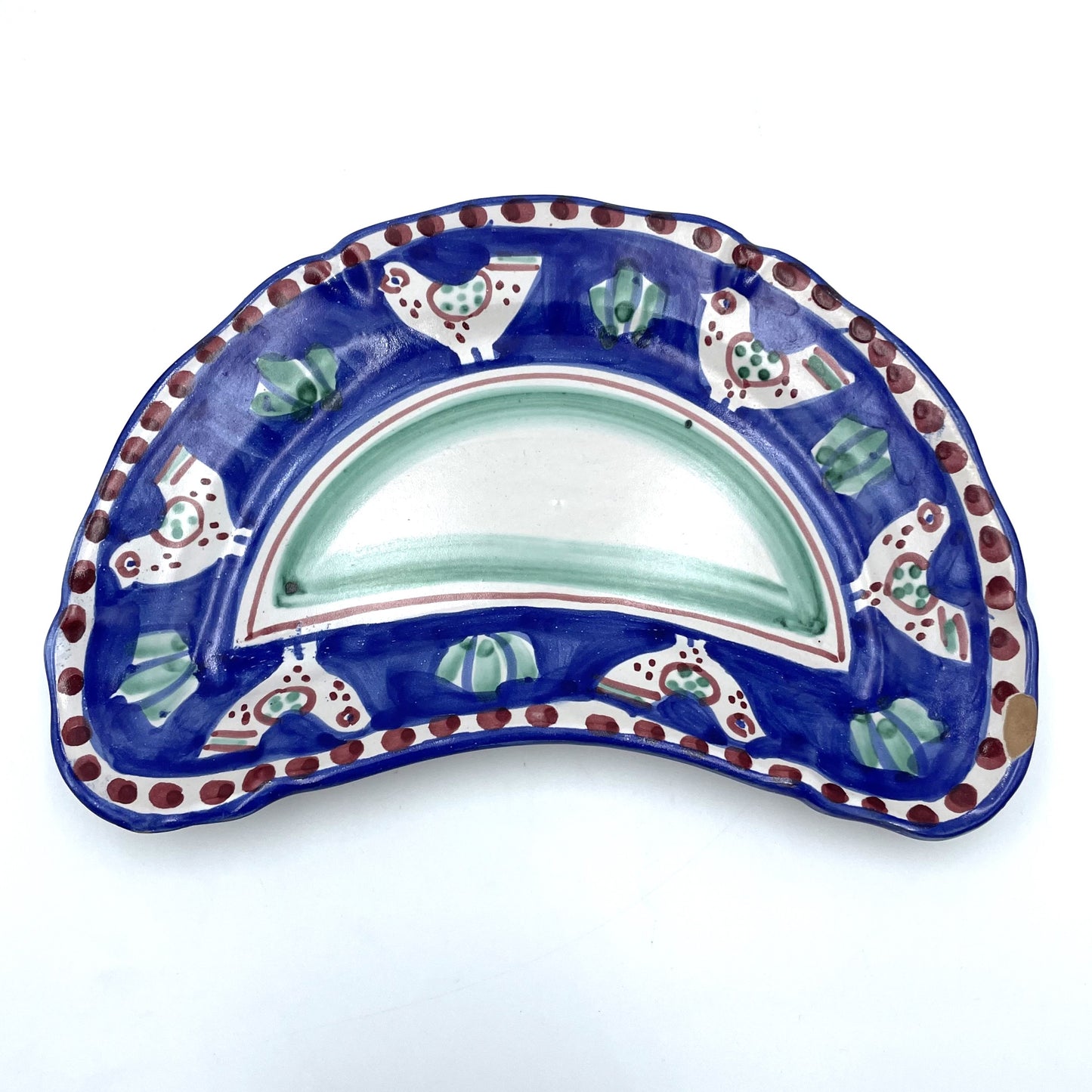 Vietri Italian Handpainted Moon Dish - 23cm
