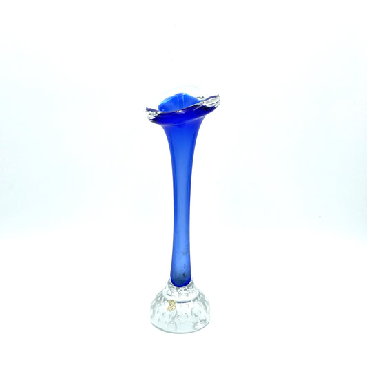 Vintage Swedish Art Glass Bud Vase - 22cm