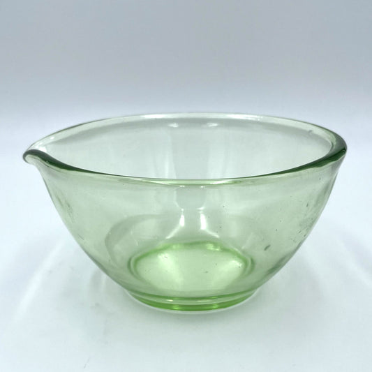 Green Depression Glass Mixing Bowl - 13cm