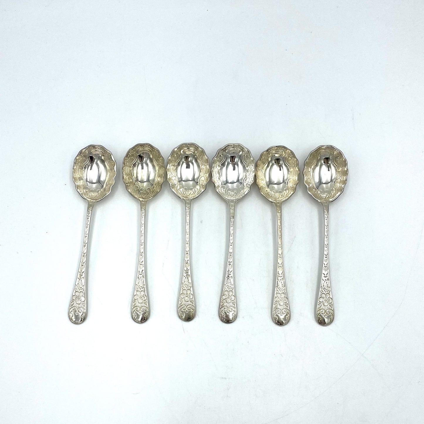 Set of 6 Rodd Silver Plated Jelly / Dessert Spoons