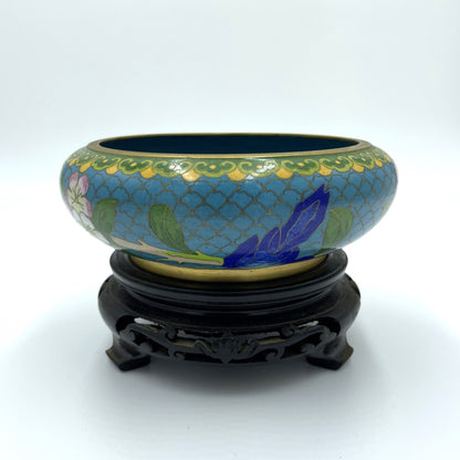 Large Cloisonne Bowl on Stand - 10cm